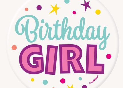 Birthday Girl Button (1ct) - SKU:93406 - UPC:011179934065 - Party Expo