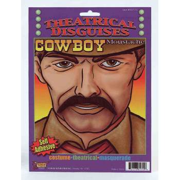 Black Cowboy Moustache - SKU:61770 - UPC:721773617706 - Party Expo