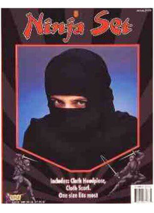 Black Fabric Executioner Balaclava Costume Ninja Hood Mask - SKU:21177 - UPC:721773211775 - Party Expo