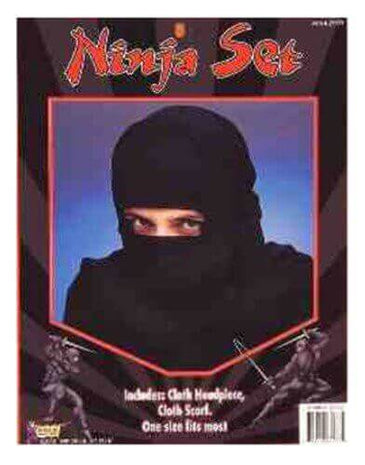 Black Fabric Executioner Balaclava Costume Ninja Hood Mask - SKU:21177 - UPC:721773211775 - Party Expo