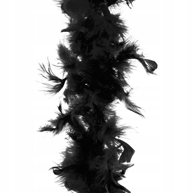 Black Feather Boa - SKU:53527 - UPC:8712364535273 - Party Expo