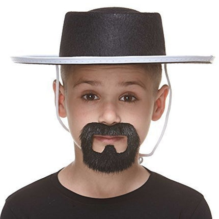Black Mustache with Beard - SKU:S031-SE - UPC:4772036004470 - Party Expo