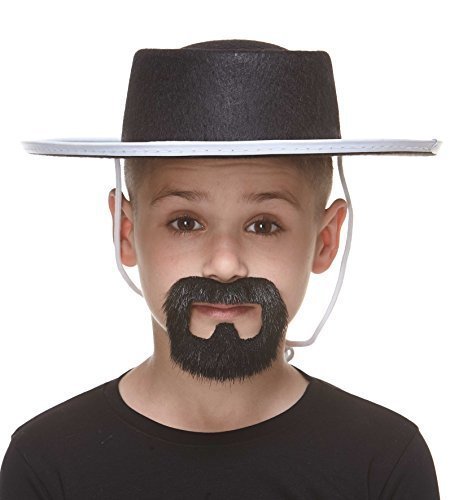 Black Mustache with Beard - SKU:S031-SE - UPC:4772036004470 - Party Expo