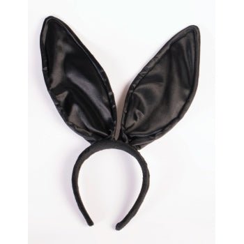 Black Satin Deluxe Bunny Ears - SKU:F74319 - UPC:721773743191 - Party Expo