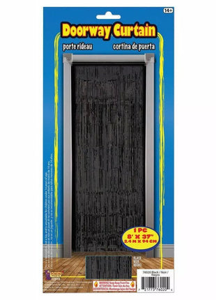 Black Tinsel Curtain - SKU:76020 - UPC:721773760204 - Party Expo