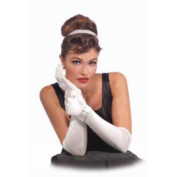 Black Vintage Hollywood Long Gloves - SKU:68057 - UPC:721773680571 - Party Expo