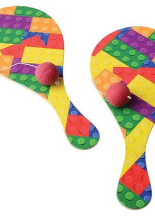 Block Mania Paddle Balls - SKU:4481 - UPC:049392044810 - Party Expo