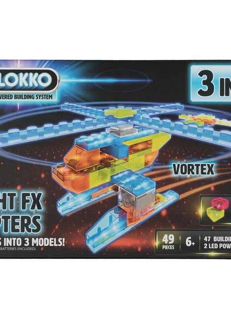 Blokko 3-in-1 Light-up Helicopters Building Kit - SKU:150215/DOM - UPC:817284027841 - Party Expo