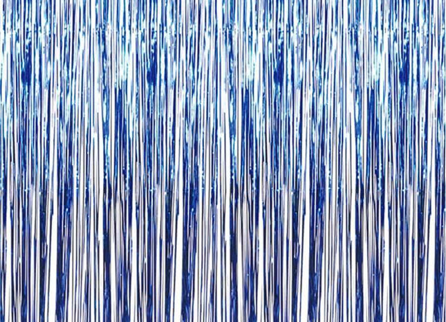 Blue Foil Fringe Curtain (1ct) - SKU:74-01055 - UPC:097138769244 - Party Expo