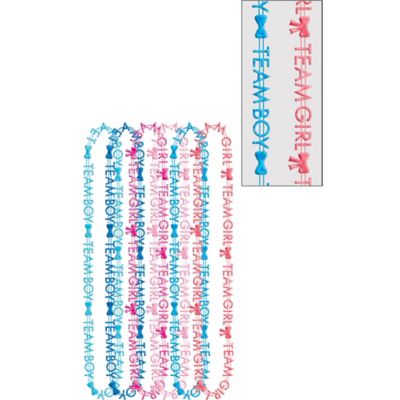 Boy/Girl Word Bead Necklace (10ct) - SKU:3900755 - UPC:192937014011 - Party Expo