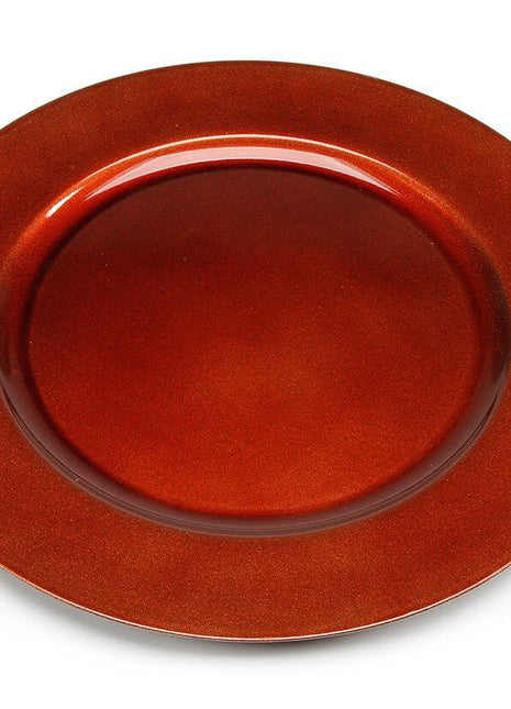 Brown Charger Plate - SKU:2512-693B - UPC:082676371073 - Party Expo