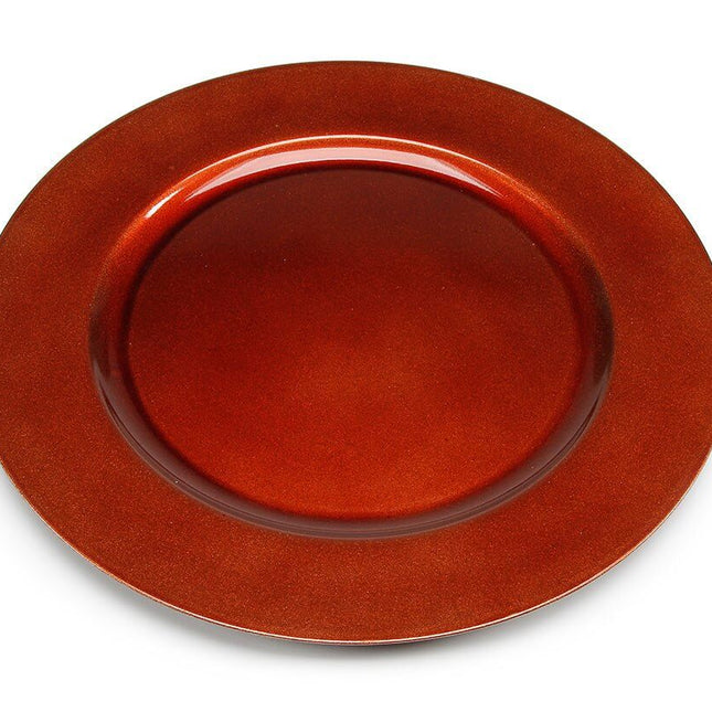 Brown Charger Plate - SKU:2512-693B - UPC:082676371073 - Party Expo