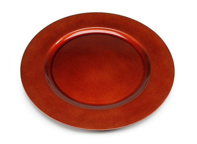 Brown Charger Plate - SKU:2512-693B - UPC:082676371073 - Party Expo