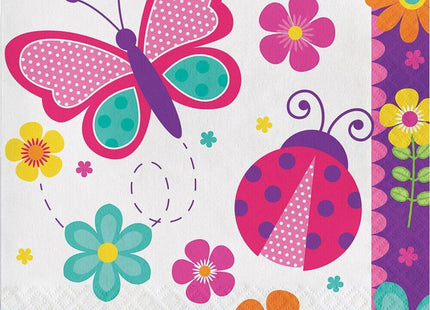 Butterfly Garden Lunch Napkins (16ct) - SKU:331751- - UPC:039938503130 - Party Expo