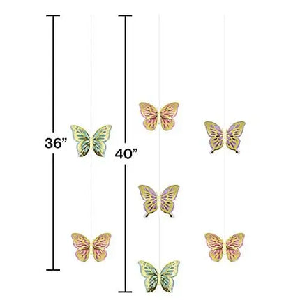 Butterfly Shimmer Foil Hanging Cutouts - Party Expo