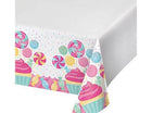Candy Bouquet Plastic Border Tablecover - SKU:324827- - UPC:039938419400 - Party Expo