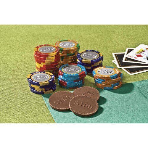 Casino Milk Chocolate Casino Chips in Mesh Bag (1ct) - SKU:39920 - UPC:086232399204 - Party Expo