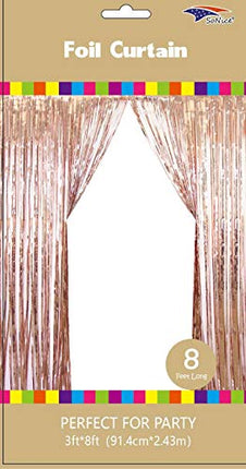 Champagne Foil Fringe Curtain - SKU: - UPC:677545145031 - Party Expo