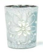 Christmas Candle Votives with Glitter (1ct) - SKU:SNV919 - UPC:677916868149 - Party Expo