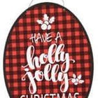 Christmas Flat Plaque with Wire (1ct) - SKU:XO3141 - UPC: - Party Expo