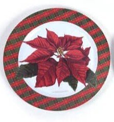 Christmas Traditional Round Plate (1 count) - SKU:XO995 - UPC:677916868002 - Party Expo