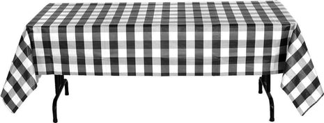 Classic Plaid Black - Big Block Plaid Tablecover - SKU: - UPC:654082669022 - Party Expo