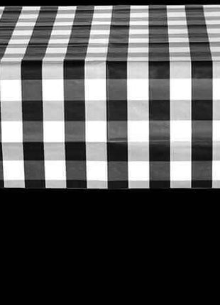 Classic Plaid Black - Big Block Plaid Tablecover - SKU: - UPC:654082669022 - Party Expo