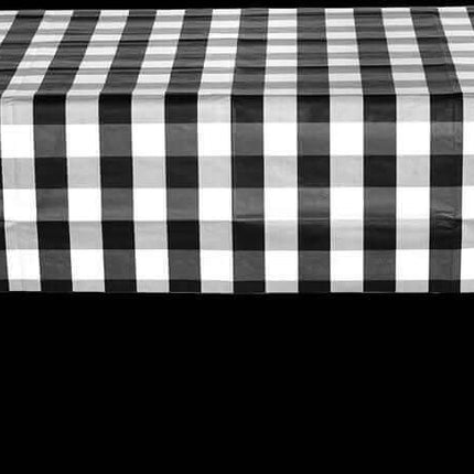 Classic Plaid Black - Big Block Plaid Tablecover - SKU: - UPC:654082669022 - Party Expo