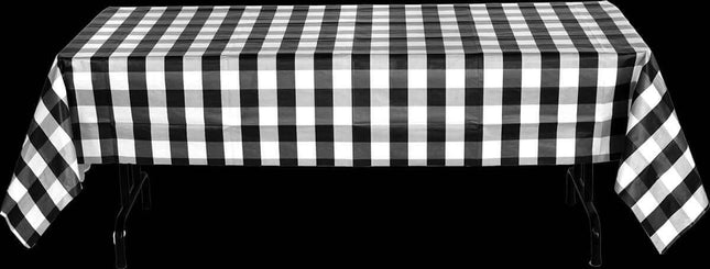 Classic Plaid Black - Big Block Plaid Tablecover - SKU: - UPC:654082669022 - Party Expo