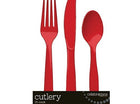 Classic Red Assorted Cutlery - SKU:813548- - UPC:039938123550 - Party Expo