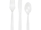 Clear Assorted Cutlery - SKU:810418- - UPC:039938123611 - Party Expo
