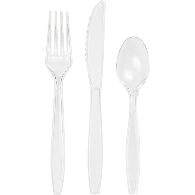 Clear Assorted Cutlery - SKU:810418- - UPC:039938123611 - Party Expo