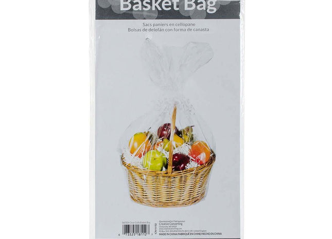 Clear Cello Basket Bag - SKU:060304 - UPC:073525181127 - Party Expo