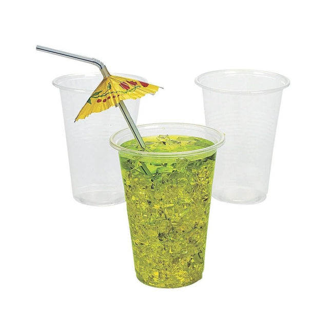 Clear Plastic Cups (50ct) - SKU:5P-3/855 - UPC:887600166523 - Party Expo