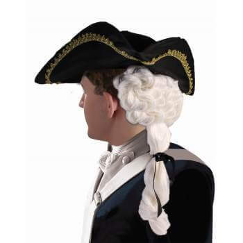 Colonial Hat with Wig - SKU:57499 - UPC:721773574993 - Party Expo