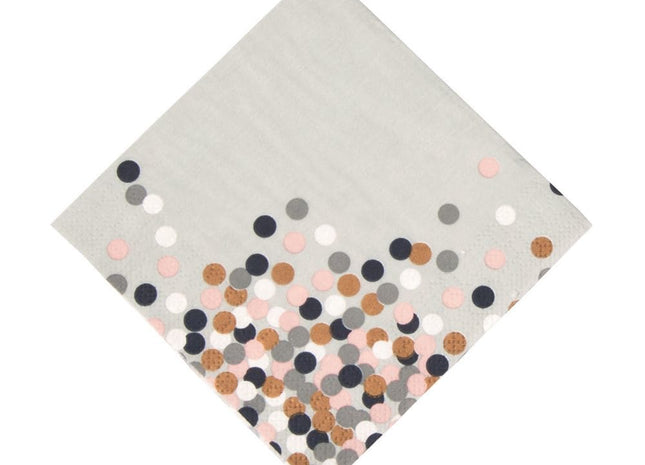 Confetti Design Beverage Napkins (16ct) - SKU: - UPC:889070631594 - Party Expo