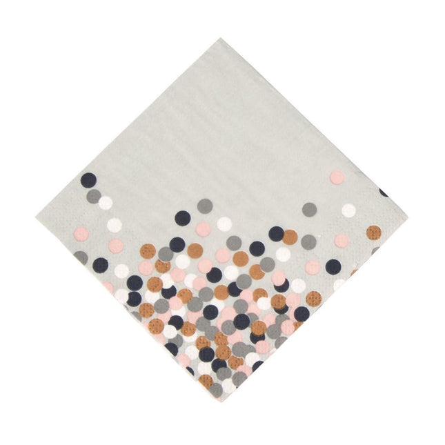 Confetti Design Beverage Napkins (16ct) - SKU: - UPC:889070631594 - Party Expo