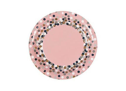 Confetti Design Dessert Plates - SKU: - UPC:889070631570 - Party Expo