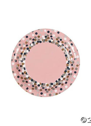 Confetti Design Dessert Plates - SKU: - UPC:889070631570 - Party Expo