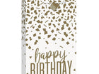 Confetti Gold Birthday Jumbo Gift Bag - SKU:78439* - UPC:011179784394 - Party Expo