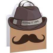 Cool Mustache Large Gift Bag (1ct) - SKU:64481 - UPC:011179644810 - Party Expo