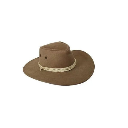 Cowboy Hat with Rope Band - Brown (1ct) - SKU:50062-BN - UPC:8712364000283 - Party Expo