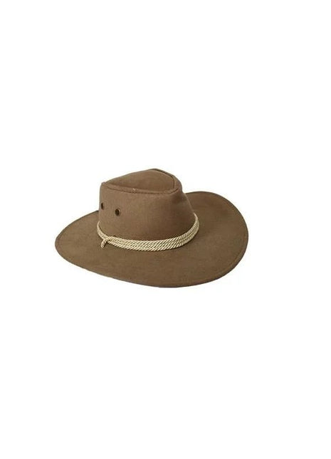 Cowboy Hat with Rope Band - Brown (1ct) - SKU:50062-BN - UPC:8712364000283 - Party Expo