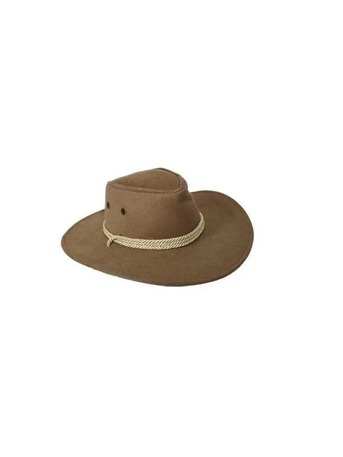 Cowboy Hat with Rope Band - Brown (1ct) - SKU:50062-BN - UPC:8712364000283 - Party Expo