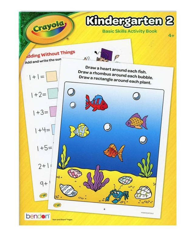 Crayola - Kindergarten Drawing & Counting Activity Book - SKU:42976 - UPC:805219429761 - Party Expo