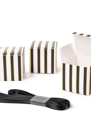 David Tutera Small Black & White Striped Favor Boxes (25ct) - SKU:300339296 - UPC:889092464798 - Party Expo