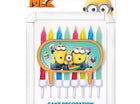 Despicable Me - Cake Decor with 8 Candles and Holders - SKU:44160 - UPC:011179441600 - Party Expo