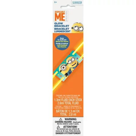 Despicable Me - Minions Glow Bracelet - SKU:66440 - UPC:011179664405 - Party Expo