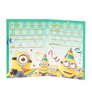 Despicable Me Minions Invitations (8ct) - SKU:43124 - UPC:011179431243 - Party Expo