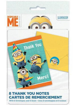 Despicable Me Thank You Cards - SKU:64711 - UPC:011179647118 - Party Expo